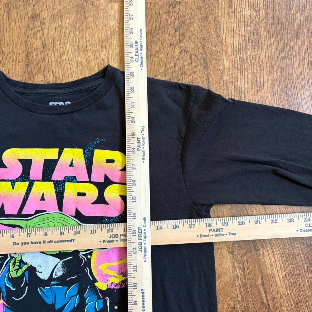 Star Wars Grogu baby Yoda black long sleeve shirt - Picture 4 of 4